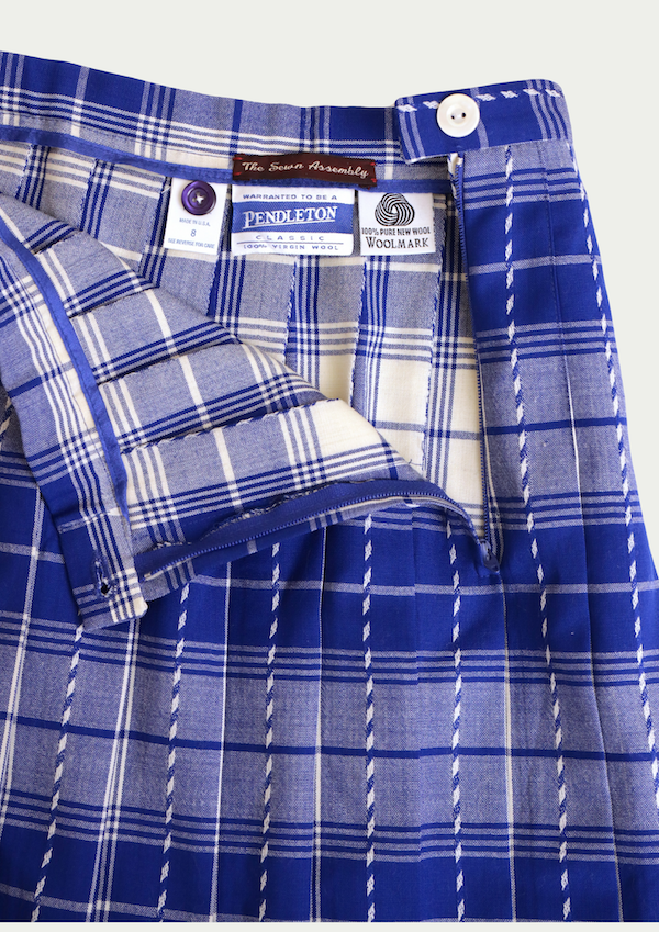 Vintage Pendleton Wool Plaid Skirt
