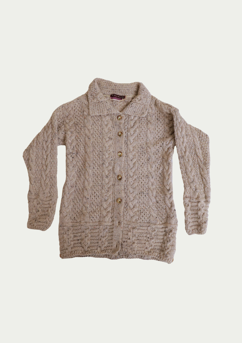 Vintage Wool Cable Knit Cardigan