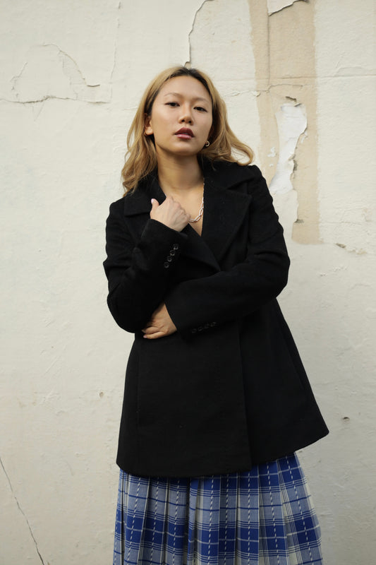 Pre-loved MaxMara Black Camel Hair Coat