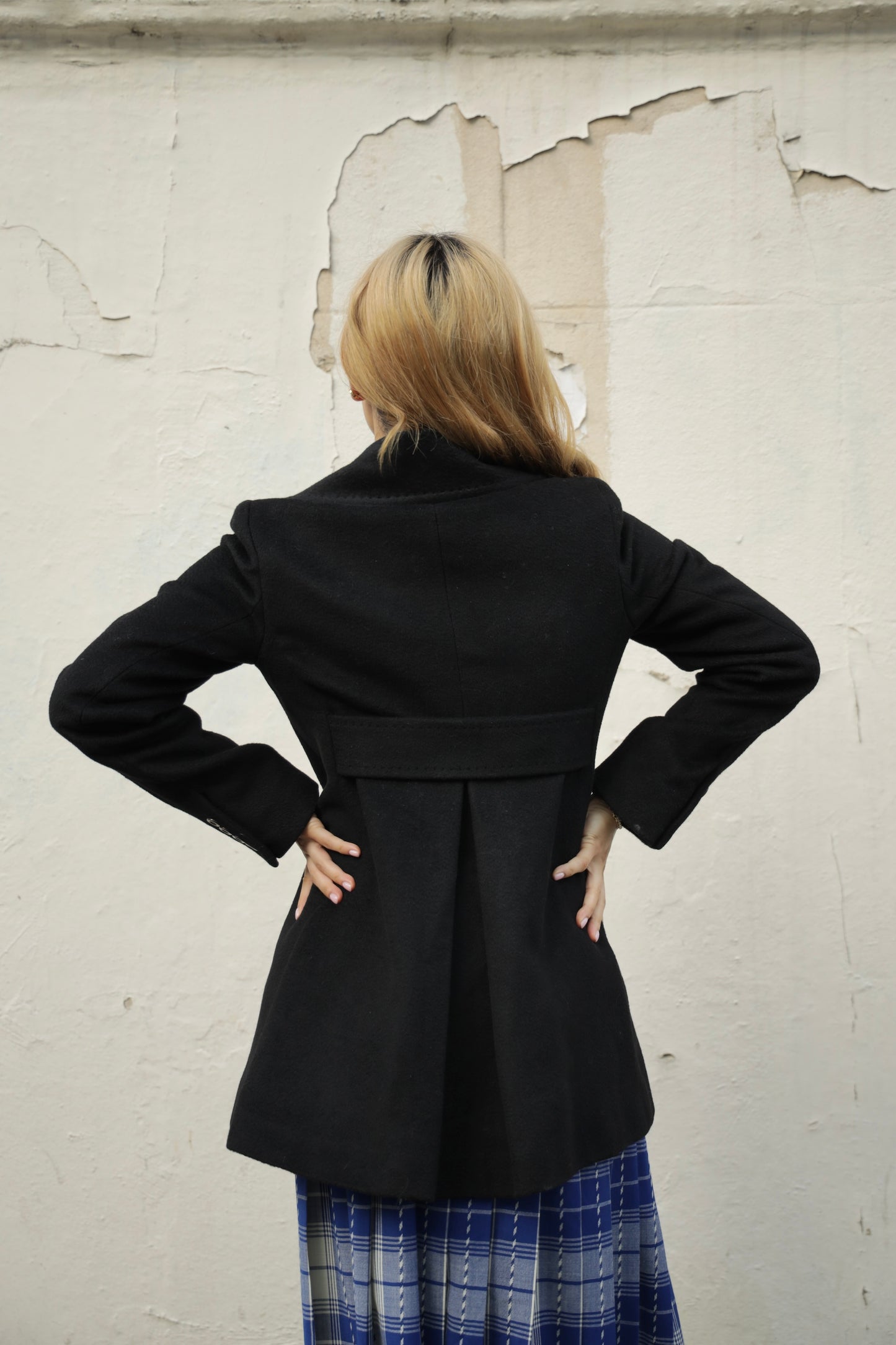 Pre-loved MaxMara Black Camel Hair Coat